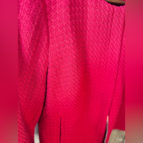 Talbots Red Jacket Blazer Zip Up Size 2 100% Cotton - Picture 8 of 8